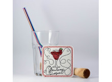 Stickdatei ITH - Untersetzer Strawberry Daiquiry